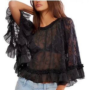 Free People Carly Cape Top